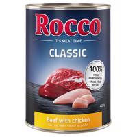 24x400g Rocco Classic nedves kutyatáp- Marha & csirke
