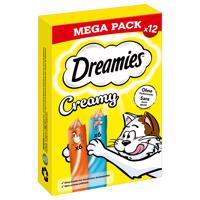 84x10g Dreamies Creamy Snacks Csirke & lazac jutalomfalat macskáknak