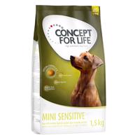 1,5kg Concept for Life Mini Sensitive száraz kutyatáp 40% árengedménnyel