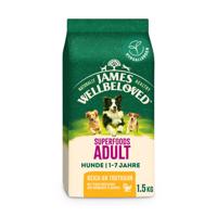 1,5kg James Wellbeloved Superfoods Adult Dog Hypoallergenic pulyka & kelkáposzta, Quinoa
