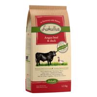 1,5kg Lukullus Angus marha & kacsa száraz kutyatáp rendkívüli árengedménnyel