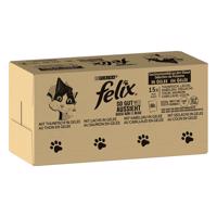 120x85g Felix Fantastic tonhal, lazac, tőkehal, fekete tőkehal nedves tasakos macskatáp