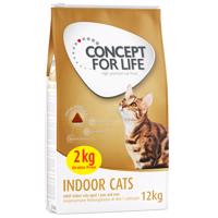 12kg Concept for Life Indoor Cats száraz macskatáp 10+2kg ingyen