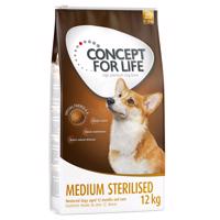 12kg Concept for Life Medium Sterilised száraz kutyatáp 15% kedvezménnyel