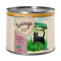 12x200g Feringa Country Style csirke, sertés, pulyka konzerv nedves macskatáp 15% árengedménnyel