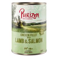 12x400g Purizon Original Adult nedves kutyatáp - Csirkefilé, bárány & lazac