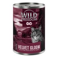 12x400g Wild Freedom Red Meat Velvet Gloom - sertés, pulyka & pisztráng nedves macskatáp