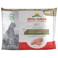 12x55 Almo Nature HFC aszpikban tasakos nedves macskatáp-Csirke & garnéla