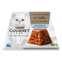 12x57g Gourmet Revelations Fine Cuts fehér hal nedves macskatáp