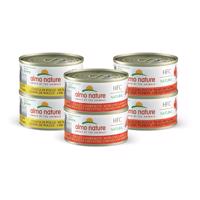 12x70g Almo Nature HFC Natural csirkeváltozatok nedves macskatáp vegyesen