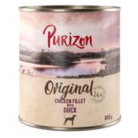 12x800g Purizon Original nedves kutyatáp - ÚJ: Csirkefilé, kacsa, sárgarépa & szeder