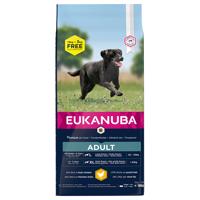 18kg Eukanuba Adult Large Breed csirke száraz kutyatáp 15+3kg ingyen