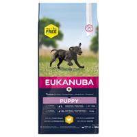 18kg Eukanuba Puppy Large Breed csirke száraz kutyatáp 15+3kg ingyen