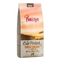 1kg Purizon Coldpressed Mini svájci csirke & kenderolaj száraz kutyatáp