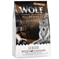1kg Wolf of Wilderness SENIOR "Rocky Canyons" - szabadtartású marha, gabonamentes száraz kuytatáp