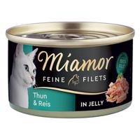 24x100g Miamor finom filék tonhal & rizs aszpikban nedves macskatáp