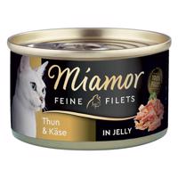 24x100g Miamor finom filék Tonhal & sajt aszpikban nedves macskatáp