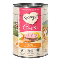 24x400g Feringa Classic Meat Menü Szárnyas nedves macskatáp 20+4 ingyen akcióban