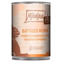 24x400g MjAMjAM gazdaságos csomag nedves macskatáp - Szaftos csirke pur
