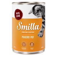 24x400g Smilla szárnyas & bárán nedves macskatáp 20+4 ingyen