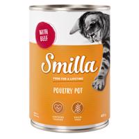 24x400g Smilla szárnyas & marha nedves macskatáp 20+4 ingyen