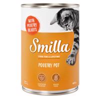 24x400g Smilla szárnyas & szárnyasszív nedves macskatáp 20+4 ingyen