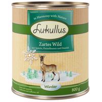 24x800g  Lukullus téli menü: omlós vad nedves kutyatáp
