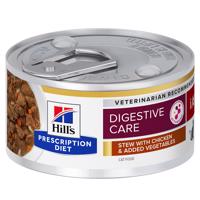 24x82g Hill's Prescription Diet nedves macskatáp - i/d Digestive Care csirke & zöldség 20+4 ingyen
