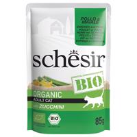 24x85g Schesir Bio csirke & bio sertés tasakos nedves macskatáp