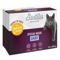 24x85g Smilla Adult Light falatok zöldséggel szószban nedves macskatáp