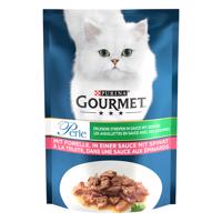 26x85g Gourmet Perle Pisztráng & spenót nedves macskatáp