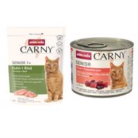 350g animonda Carny Senior csirke + marha száraz macskatáp+6x200 g animonda Carny Senior Marha & pulykaszív nedves macskatáp 20% árengedménnyel