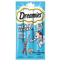 3x6x5g Dreamies Meaty Sticks lazac étrend-kiegészítő eledel macskáknak