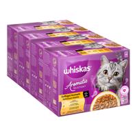 48x85g Whiskas 1+ Aromatic Selction szárnyas vegyes csomag szószban nedves macskatáp