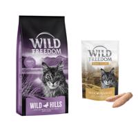 6,5kg Wild Freedom Adult 'Wild Hills' - kacsa száraz macskatáp+100g Wild Freedom Filet csirke macskasnack ingyen