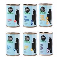 6x140g Cosma Nature nedves macskatáp mix 2 (6 változattal)