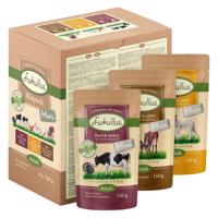 6x150g Lukullus Naturkost Adult Mini gabopnamentes nedves kutyatáp Mix: marha & pulyka/vad & nyúl/szárnyas & bárány 20% engedménnyel