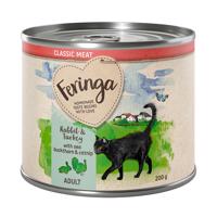 6x200g Feringa Classic Meat Nyúl, pulyka, homoktövis & macskamenta nedves macskatáp