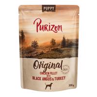 6x300g Purizon Puppy nedves kutyatáp - Csirkefilé, Black Angus marhah & pulyka