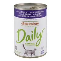 6x400g Almo Nature Daily Menu Nyúl nedves macskatáp 5+1 ingyen