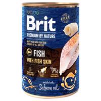 6x400g Brit Premium by Nature gazdaságos csomag nedves kutyatáp - Hal halbőrrel
