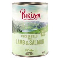 6x400g Purizon Adult bárány & lazac nedves macskatáp rendkívüli árengedménnyel