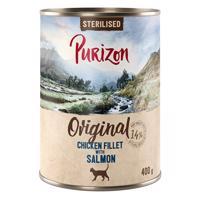 6x400g Purizon Adult Sterilised Csirkefilé lazaccal  nedves macskatáp rendkívüli árengedménnyel