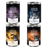 6x400g Wild Freedom Adult Sterilised mix (2x csirke, 2x csirke & tőkehal, 1x nyúl & csirke, 1x kacsa & csirke) nedves macskatáp 5+1 ingyen