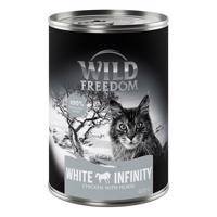 6x400g Wild Freedom Adult White Infinity - ló & csirke nedves macskatáp 5+1 ingyen