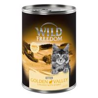 6x400g Wild Freedom Kitten Golden Valley - nyúl & csirke nedves macskatáp 5+1 ingyen