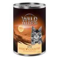 6x400g Wild Freedom Kitten Wide Country - borjú & csirke nedves macskatáp 5+1 ingyen