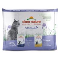 6x70g Almo Nature Holistic Intestinal Help nedves macskatáp-Mix: 3 x szárnyas+3 x hal