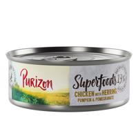 6x70g Purizon Superfoods Csirke, hering, tök & gránátalama nedves macskatáp rendkívüli árengedménnyel