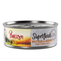 6x70g Purizon Superfoods Vaddisznó, hering, édesburgonya & alma nedves rendkívüli árengedménnyel